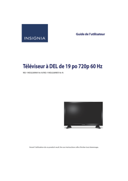 Insignia NS-19D220NA16-A 19" Class (18.5" Diag.) - LED - 720p - HDTV Mode d'emploi