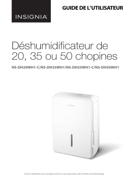 Insignia NS-DH50WH1 50-Pint Dehumidifier Mode d'emploi