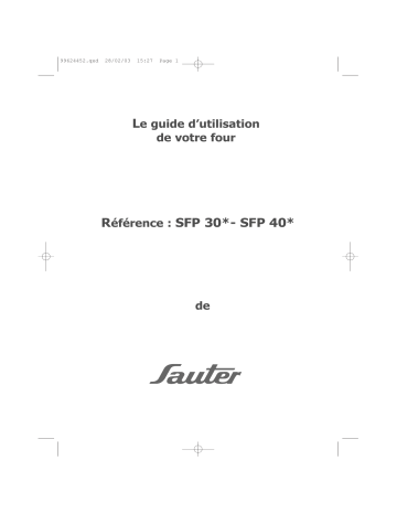 Manuel du propriétaire | sauter SFP30BF1 Manuel utilisateur | Fixfr