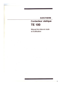 Eurotherm TE100 Manuel du propriétaire