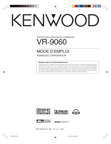 Manuel du propriétaire | Kenwood VR-9060 Manuel utilisateur | Fixfr