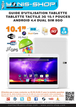 Yonis Tablette 10.1" 3G Android 4.4 Dual SIM Mode d'emploi