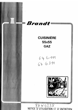 Brandt 64G31 Manuel utilisateur