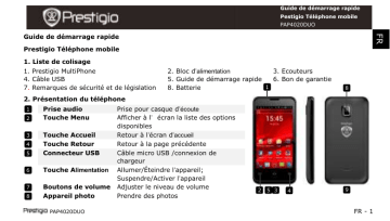 MultiPhone PAP-4020 Duo | Guide de démarrage rapide | Prestigio PAP-4020 Duo Manuel utilisateur | Fixfr