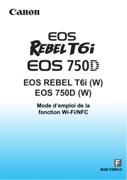 Canon EOS Rebel T6i Manuel utilisateur