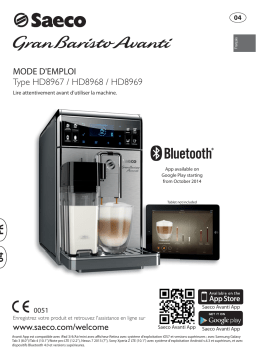 Philips-Saeco HD8969 GranBaristo Avanti Manuel utilisateur