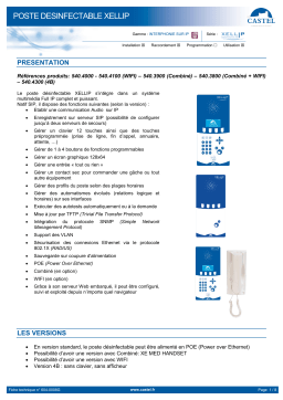 Optimus XEMED-4B ESTACION ENTR.AUDIO 4P.SUP.POLY.LAV.POE Manuel utilisateur