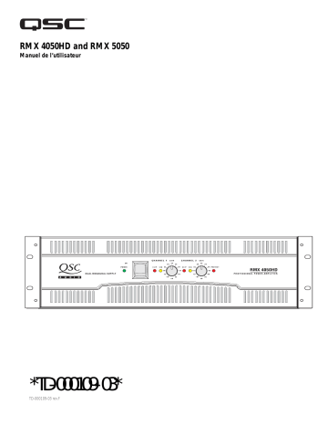 Manuel du propriétaire | QSC Audio RMX 5050 Manuel utilisateur | Fixfr