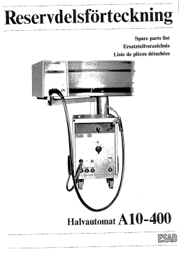 ESAB Semi-automatic A10-400 Manuel utilisateur