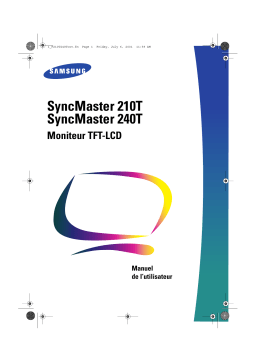 Samsung SYNCMASTER 210T Manuel utilisateur