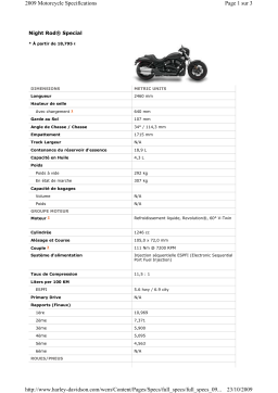 HARLEY-DAVIDSON NIGHT ROD SPECIAL Manuel utilisateur