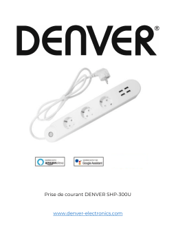 Denver SHP-300U Smart home power strip - 3in1 + 4 x USB Manuel utilisateur