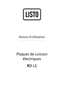 Listo PLAQUES RD L1 Manuel utilisateur