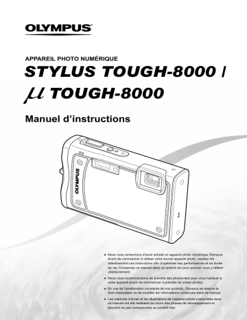 Stylus Tough 8000 | Mode d'emploi | Olympus μ Tough 8000 Manuel utilisateur | Fixfr