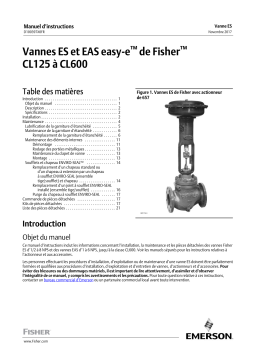 Fisher Vannes ES et EAS easy-e de CL125 à CL600 ( ES and EAS easy-e Valves CL125 through CL600) Manuel utilisateur