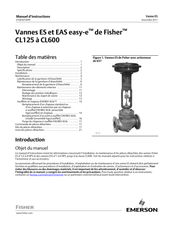 Mode d'emploi | Fisher Vannes ES et EAS easy-e de CL125 à CL600 ( ES and EAS easy-e Valves CL125 through CL600) Manuel utilisateur | Fixfr