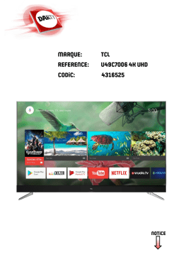 TCL U49C7006U55C7006U65C7006U75C7006 Manuel utilisateur