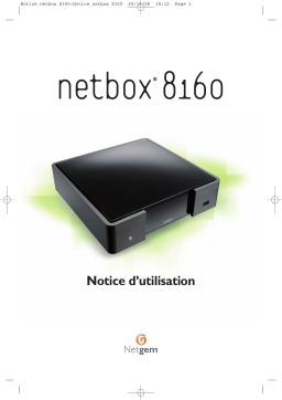 NETGEM NETBOX 8160 Manuel utilisateur