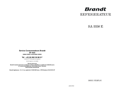 Brandt SA3350E Manuel utilisateur