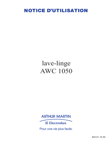 Manuel du propriétaire | ARTHUR MARTIN AWC1050 Manuel utilisateur | Fixfr