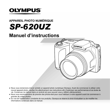 Manuel du propriétaire | Olympus SP-620 UZSP-620UZ Manuel utilisateur | Fixfr