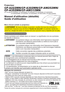 Hitachi CP-AW312WN Manuel utilisateur