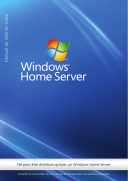 Microsoft Home Server Manuel utilisateur