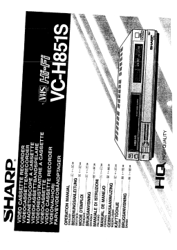 Sharp VC-H851S Manuel utilisateur