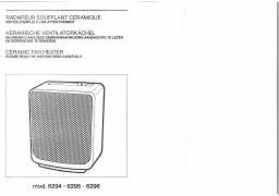 CALOR 6296 Manuel utilisateur