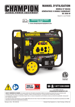 Champion Power Equipment 100456 Manuel utilisateur