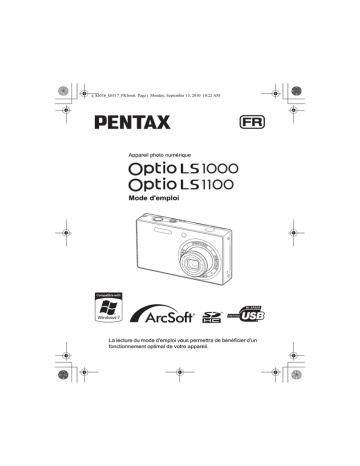 Optio LS1100 | Pentax Série Optio LS1000 Mode d'emploi | Fixfr
