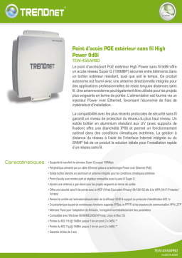 Trendnet TEW-455APBO 108Mbps Wireless Super G High Power Outdoor PoE Access Point Fiche technique