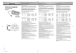 Hama universal charger unicharge 5 Manuel utilisateur