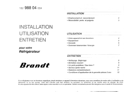 Brandt AS310 Manuel utilisateur