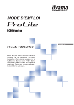 iiyama PROLITE T2250MTS Manuel utilisateur