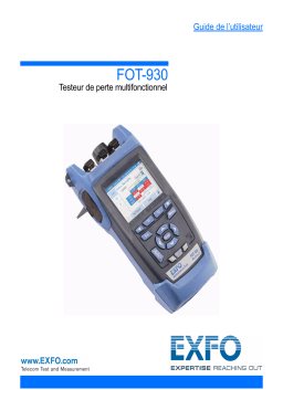 EXFO FOT-930 Multifunction Loss Tester Mode d'emploi