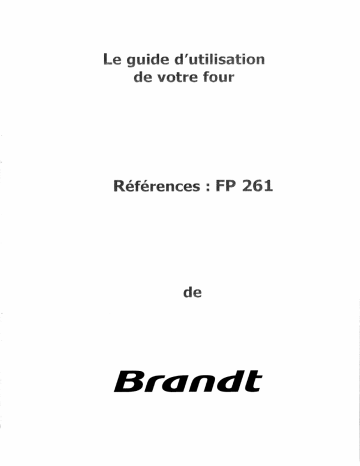 Manuel du propriétaire | sauter FP261WF1 Manuel utilisateur | Fixfr