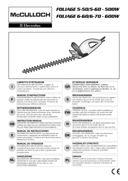 McCulloch FOLIAGE 6-60 6-70 600W Manuel utilisateur