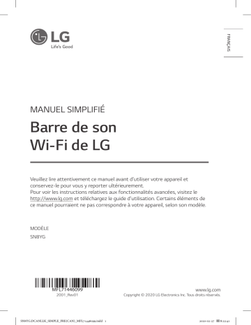 LG SN8YG Mode d'emploi | Fixfr