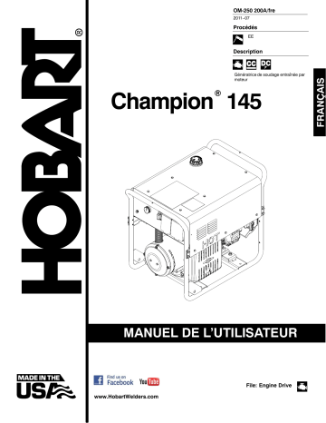 Manuel du propriétaire | HobartWelders CHAMPION 145 Manuel utilisateur | Fixfr