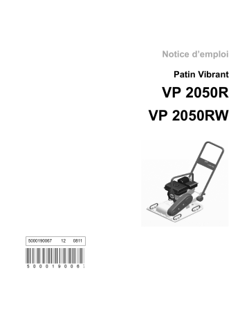 VP2050RW | Wacker Neuson VP2050R Single direction Vibratory Plate Manuel utilisateur | Fixfr