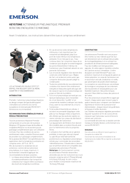 Keystone Pneumatic Actuators PremiAir IOM Manuel du propriétaire