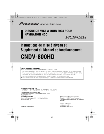 Pioneer CNDV 800 HD Mode d'emploi | Fixfr