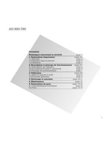 Manuel du propriétaire | Gaggenau AH600790 Manuel utilisateur | Fixfr