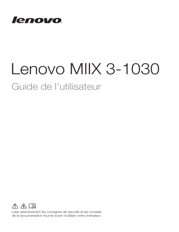 Mode d'emploi | Lenovo Miix 3 1030 Manuel utilisateur | Fixfr