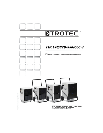 Manuel du propriétaire | Trotec TTK 140 Manuel utilisateur | Fixfr