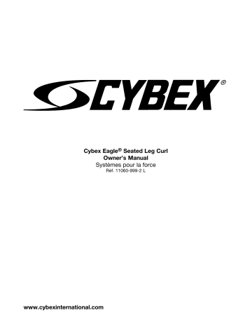 Manuel du propriétaire | Cybex International 11060_SEATED LEG CURL Manuel utilisateur | Fixfr