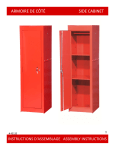 International VRS-5600RD Tech Series 15.38 in. 2-Shelf Deep Side Chest in Red Manuel utilisateur