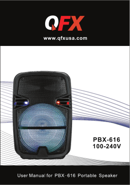 QFX PBX-616 BLUETOOTH RECHARGEABLE SPEAKER Manuel utilisateur