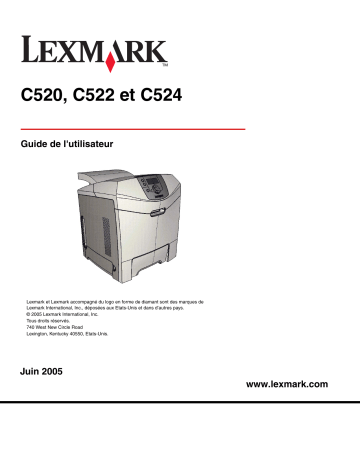 Manuel du propriétaire | Lexmark C522N Manuel utilisateur | Fixfr